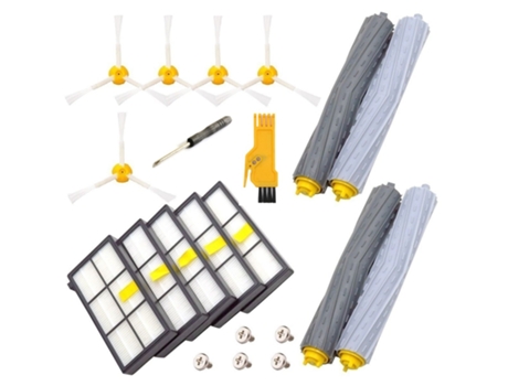 Piezas de repuesto para aspiradoras Irobot Roomba 860 880 805 860 980 960, con 5 piezas de filtro Hepa, 5 piezas de cepillo lateral de 3 brazos, 2 ...