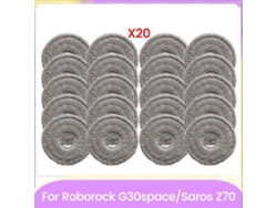 Washable Mop Pads Replacement For Saros Z70 / G30space Vacuum Cleaner Parts Mop Pads 20pcs