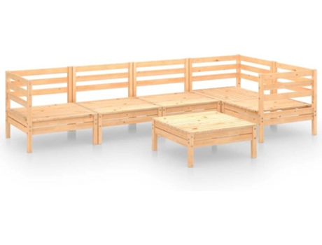 Conjunto 6 de muebles de jardín VIDAXL madera maciza pino