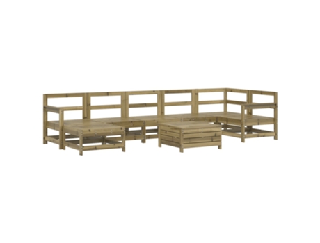 Conjunto 8 de sofás de jardín VIDAXL madera de pino impregnada