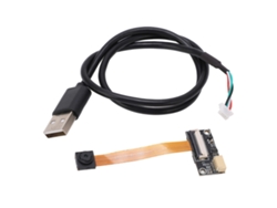 Módulo de cámara integrado de 5 MP, enfoque fijo, ángulo de 68°, USB, micrófono.