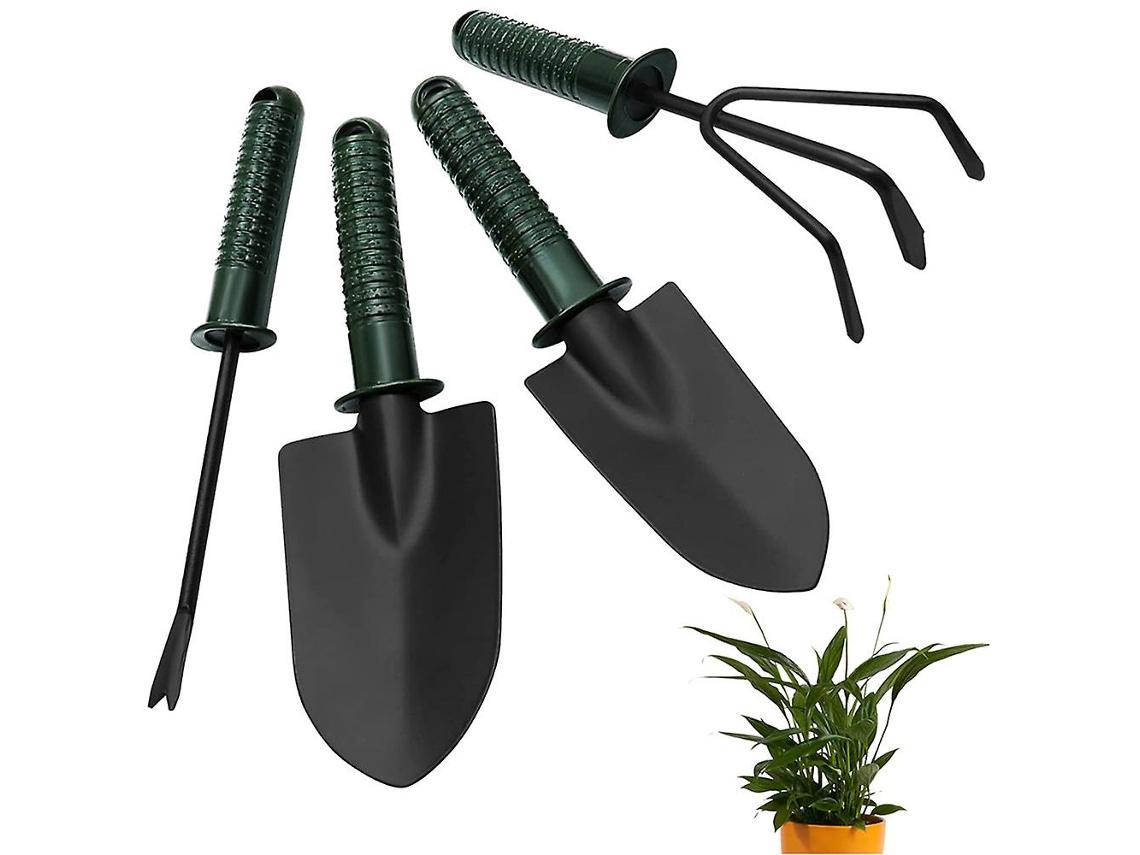 Omni-herramientas De Jardín, Set De 4 Piezas Palas Y Rastrillos Gruesos Accesorios Para Plantar Flores, Desmalezar Y Aflojar Suelo