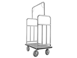 Carro de equipaje de hotel Succebuy con capacidad de 544 kg y ruedas de goma, color plateado