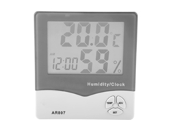 Termómetro Higrómetro Digital Smart Sensor Ar807 Con Sensor De Alta Precisión, Pantalla Grande Y Funciones De Hora Y Calendario.