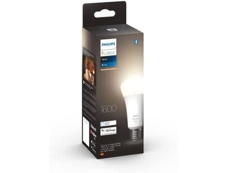 Philips Hue White, LED LED LED E27 100W, 1600 Lumen, compatível com Bluetooth, funciona com Alexa, Google, HomeKit