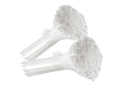 Bridas blancas pequeñas Gocableties, 150 mm x 3,6 mm, paquete de 100, de nailon premium transparente/natural, 15 cm, amarillas