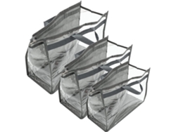 De 3 Peças Organizadoras Transparentes Para Bolsas Com Alça Para Facilitar O Armazenamento.