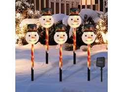 Luces Solares Navideñas Para Exteriores, Estacas De Jardín Con Forma De Muñeco De Nieve