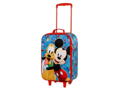 Mickey Mouse Mates Maleta Trolley Soft 3D, Azul KARACTERMANIA