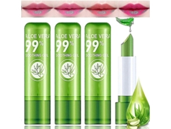 Paquete De 4 Labiales De Aloe Vera, Labiales Nutritivos De Larga Duración, Hidratantes, Que Cambian De Color Y Son Resistentes Al Agua.