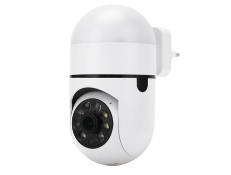 Cámara Sin Cable con Visión Nocturna 360° 2MP LED Cámara de Seguridad Residencial Enchufe UE 110-240V HURRISE