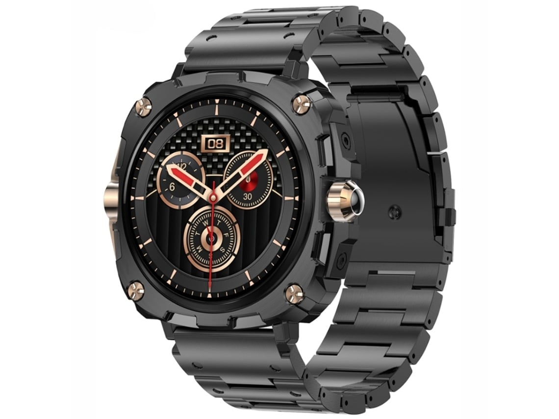 Reloj inteligente con estructura metálica, recordatorios de salud, diseño robusto, resistente al agua y seguimiento de deportes al aire libre para hombres Pr Chennnls