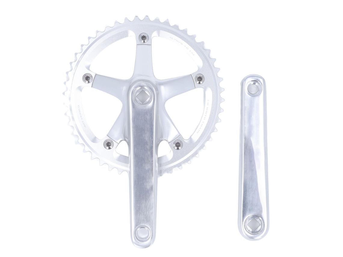 Omni-plato De Bicicleta De Aluminio 144bcd 48t Con Agujero Cuadrado Para Bicicleta De Montaña Y Carretera Plata
