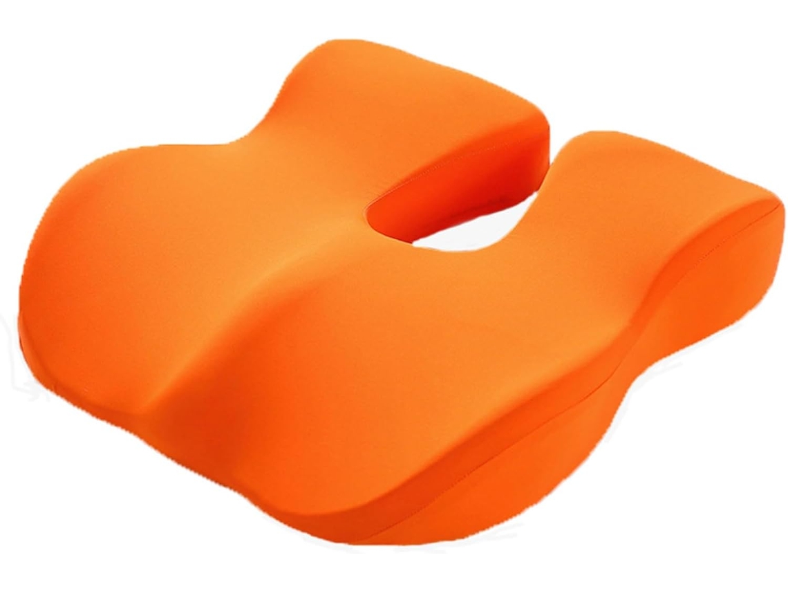 Almofada De Assento Em Espuma Viscoelástica Eifson Para Aliviar Lesões No Cóccix E Oferecer Suporte Para As Costas (laranja)