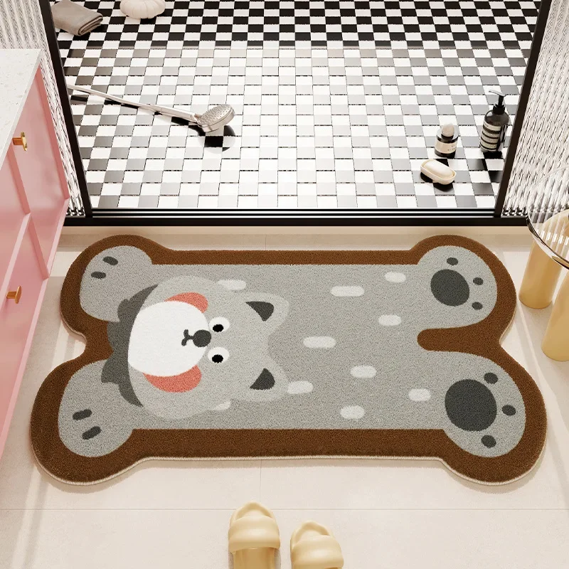 (estilo 12 50x80cm) Bonita Alfombra De Baño De Dibujos Animados, Absorbente Y Suave