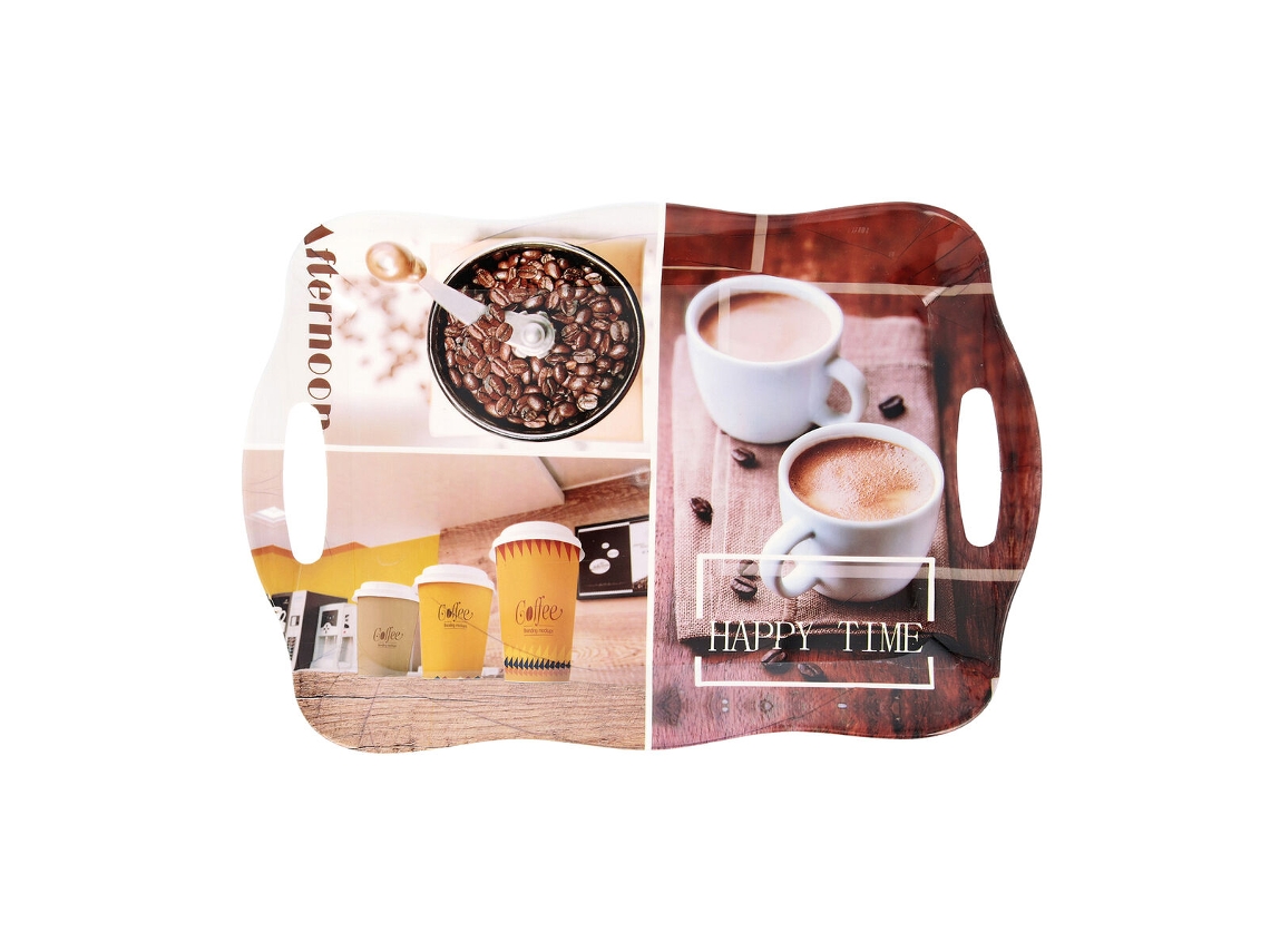 Bandeja de desayuno QUID Habitat Multicolor Plástico 36x27x2,2 cm