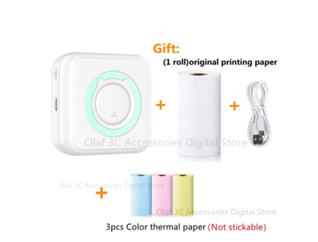 Mini impresora de etiquetas de gatos y osos, impresora térmica portátil de 200Dpi, impresión sin tinta, pegatinas de 57Mm para Ios y Android HHZ
