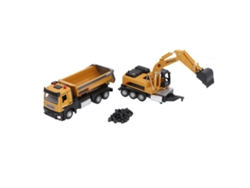 2026 Coche De Volquete Con Excavadora Juguete Modelo Multifuncional Ameno Para Interior Y Exterior Amarillo