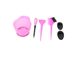 2026 - Kit profesional de tinte para el cabello con pincel, recipiente para mezclar y protector de oídos - Rosa portátil