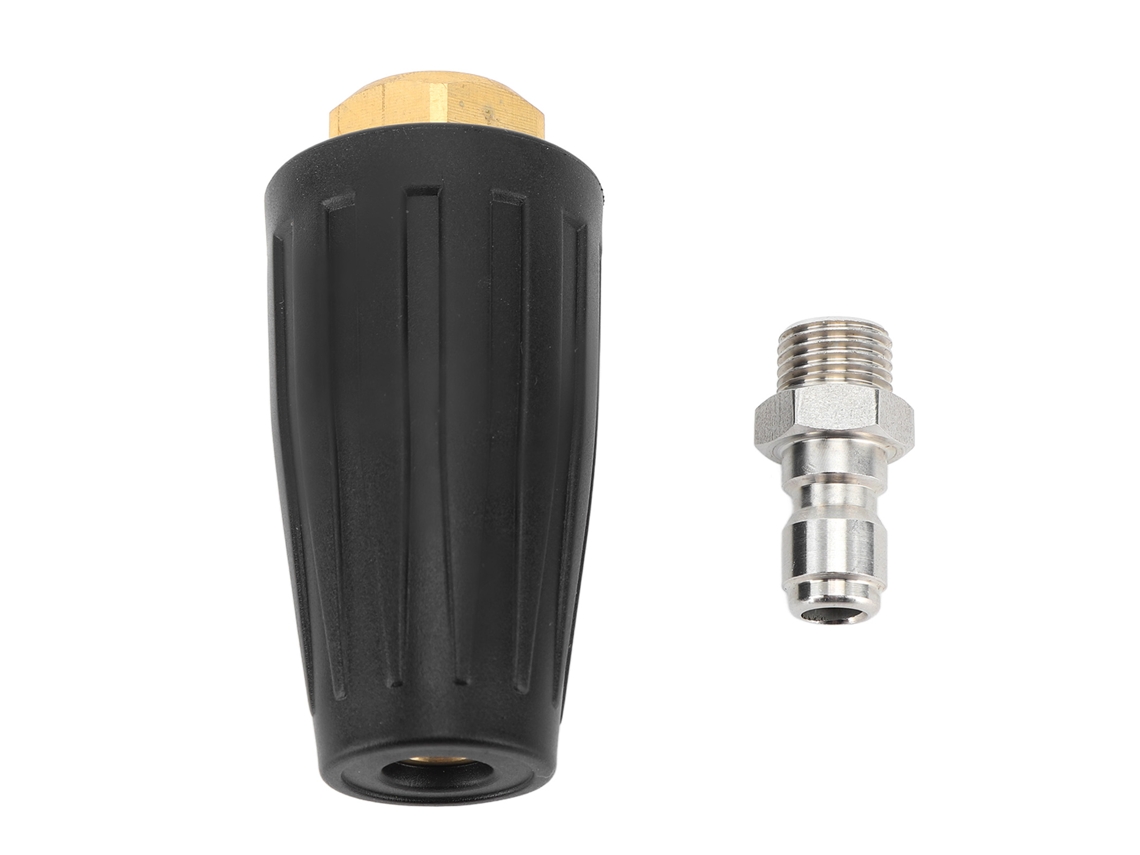 Boquilla turbo para hidrolimpiadora, 1/4'', 3000 psi, cerámica, negra.