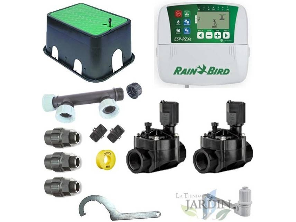 Kit Profesional Riego Automático RAIN BIRD de 2 Zonas 24V