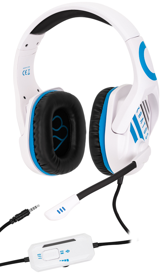 Auriculares Gaming FR-TEC Kratos (Over-Ear - Micrófono - Blanco)