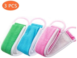 3 esponjas exfoliantes de lufa para baño, espalda y cuerpo