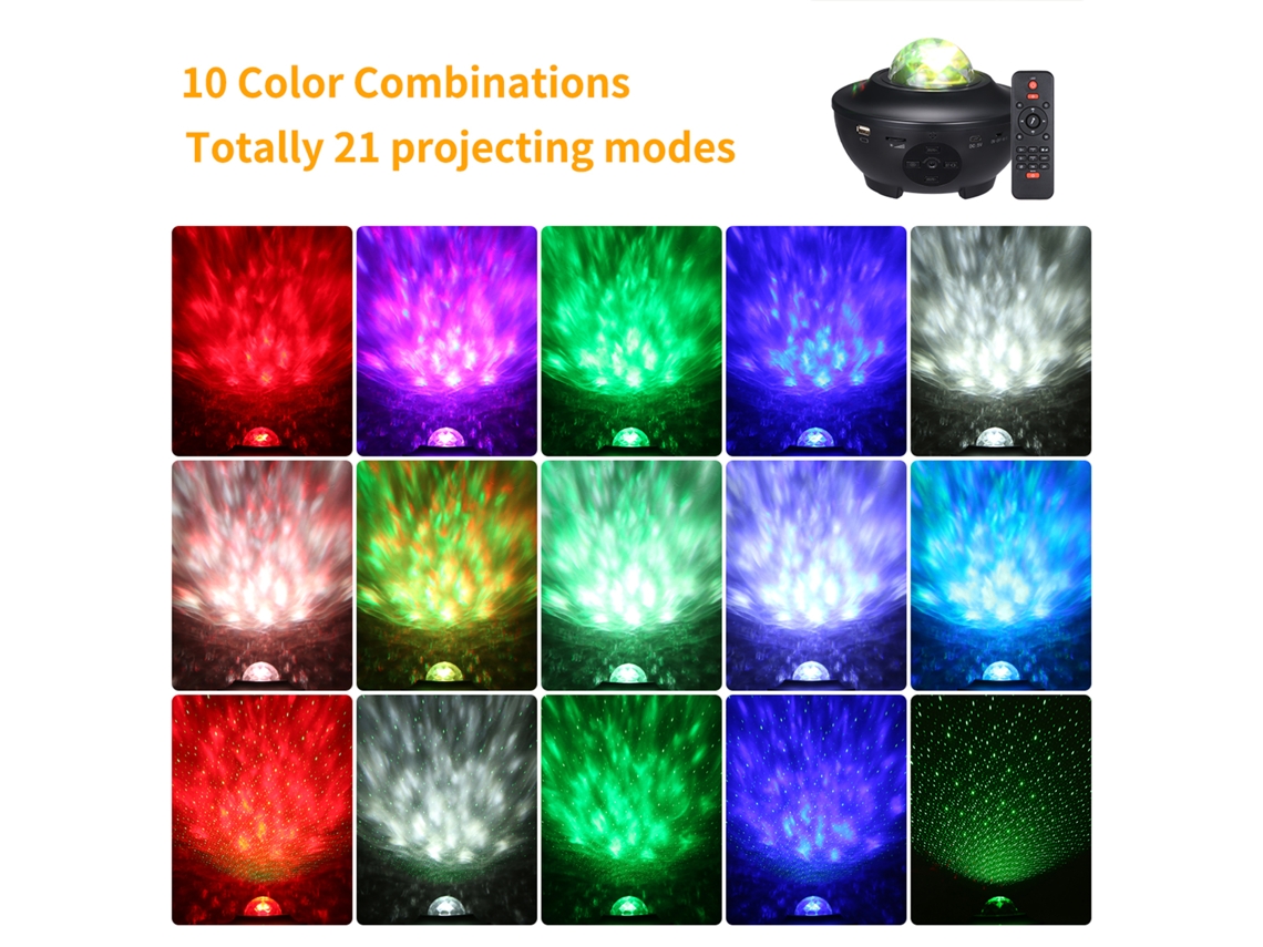 Yncm2026-proyector De Estrellas Usb Con Wi-fi, Control App, 21 Modos De Luz, Bt, Regalo Para Dormitorio, Cumpleaños, Bodas Y Fiestas