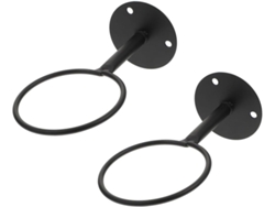 Soporte de pared de hierro para baloncesto (2 piezas), estante de almacenamiento portátil para baloncesto, fútbol y rugby Slowmoose