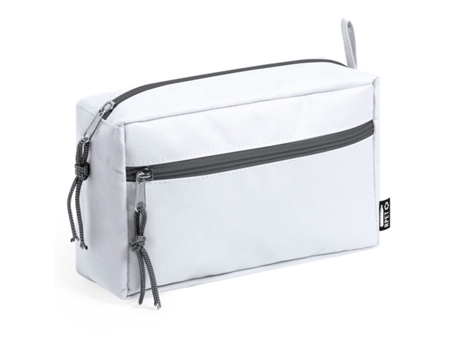Neceser de Viaje con Compartimentos Cierre de Cremallera y Asa 21 x 13 x 8 cm Blanco TIENDA EURASIA