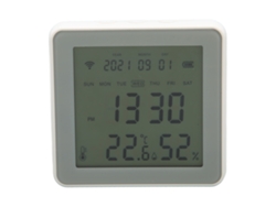 Sensor De Temperatura Y Humedad Wifi Con Pantalla Lcd Inteligente, Termohigrómetro Inalámbrico Con Hora Y Fecha Para El Hogar