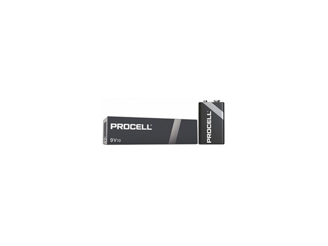Caja Con 10 Pilas Alcalinas Industriales Duracell Procell 9v 6lr61