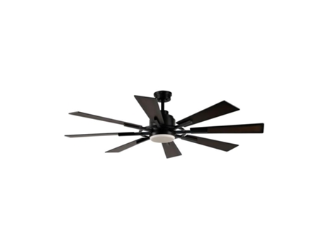 Ventilador de techo con luz y mando a distancia motor dc 6v silencioso negro d132cm XTRELAMP PHILADELPHIA.