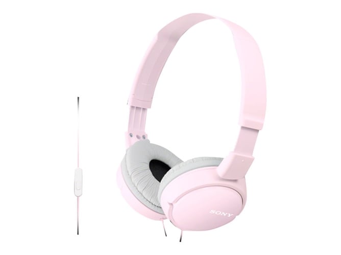 Auriculares con Cable SONY Mdr-Zx110Ap (On Ear - Micrófono - Rosa)