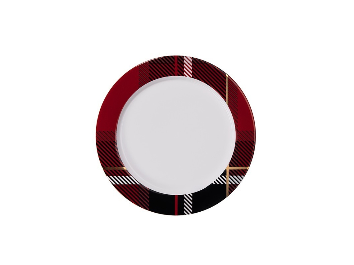 Plato con Borde Rojo - Tartan ASA SELECTION