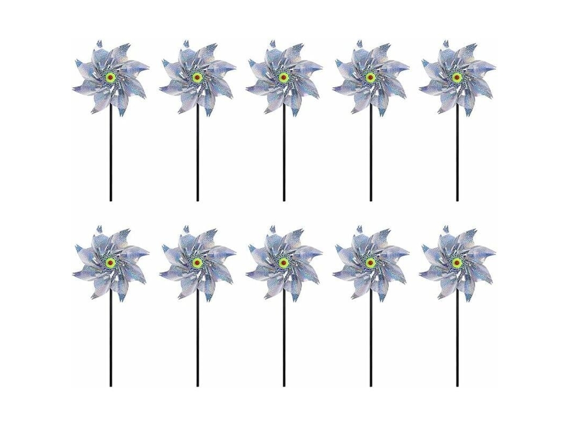 Molino De Viento Reflectante Para Repeler Pájaros, 10 Piezas, Jardín Exterior, Protege El Jardín/orquar