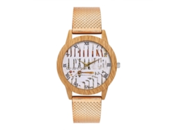 Relojes de moda unisex para hombre y mujer con movimiento de cuarzo (oro rosa)