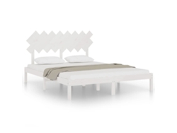 Maison Exclusive - Estructura De Cama De Madera Maciza De Pino Blanca 160x200 Cm