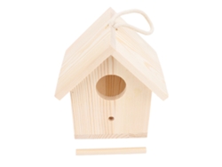 Casita De Pájaros De Madera Para Exteriores Con Ventana Acrílica Y Percha Para Jardín.