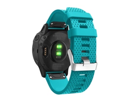 Correa de Silicona con hebilla plateada para Garmin Fenix 7S/6S/6S Pro/5S/5S Plus/Instinct 2S - azul cielo