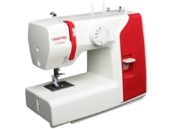 Máquina de coser de brazo libre Veritas Marie blanca y roja, 13 programas de muestra