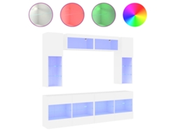 Conjunto de 6 muebles de TV de pared con luces LED blancas MAISON EXCLUSIVE (95x95x45 cm)