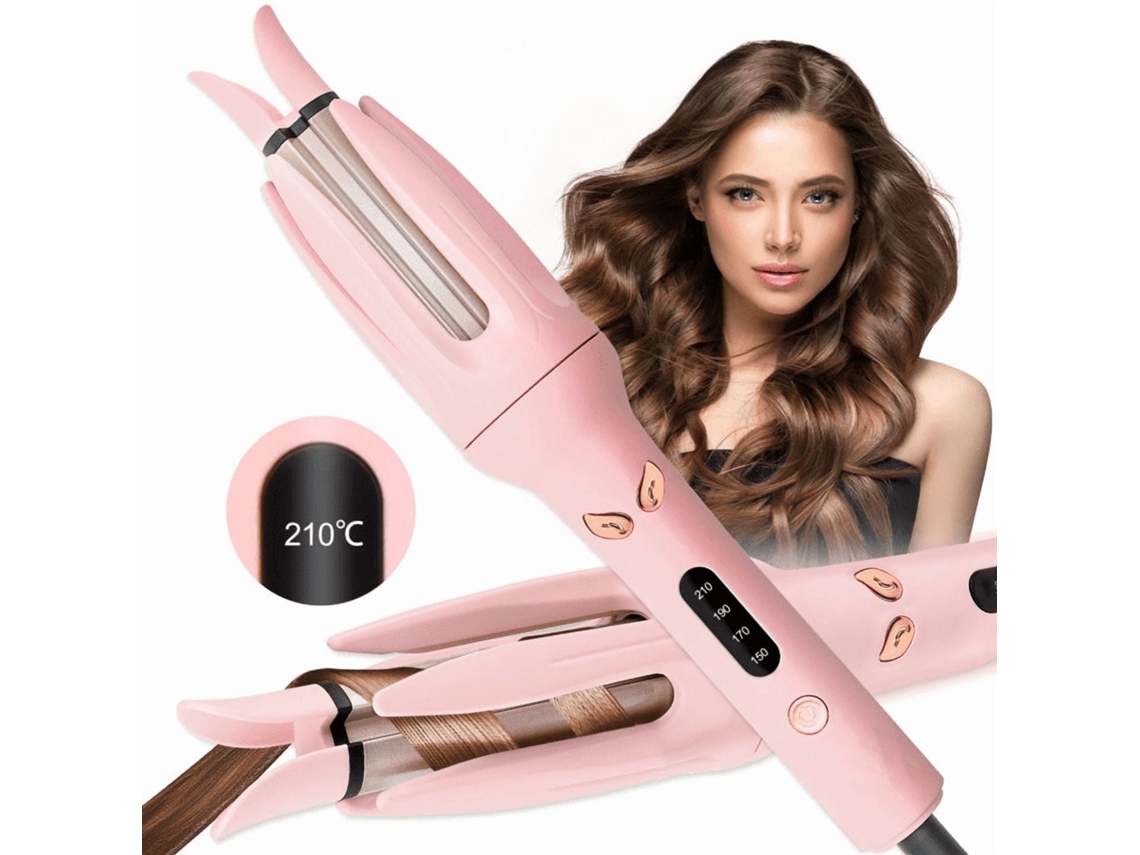 Tenaza Rizadora Automática Cerámica Giratoria 1 Pulg, 4 Niveles Calor, Temporizador Antienredos, Para Rizos Perfectos En Hogar O Salón