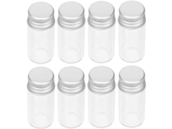 Botellas Vidrio Transparente Paquete 24 Tapas Aluminio 10 Fáciles Transportar Limpiar Salones Belleza Perfumes