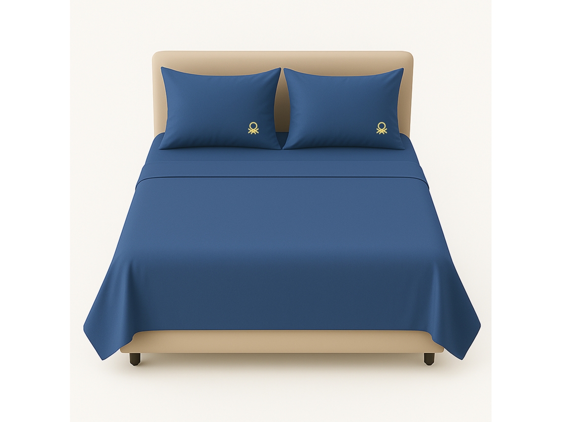 Set Sabana King: Sabana Plana + Sabana Bajera + 2 Funda De Almohada