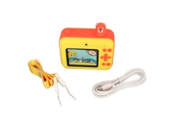 Câmera Instantânea Infantil 1080p Tela 2.4 Polegadas Lentes Duas 40mp Brinquedo De Selfie Para Crianças Amarela