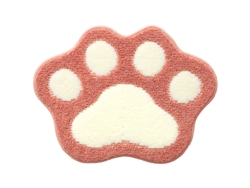 Tapete De Baño En Forma De Pata Absorbente Antideslizante Lavable Tamaño 45x60cm Rosa