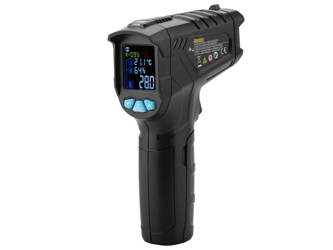 Termómetro Infrarrojo Digital Sin Contacto Mestek Ir01d Con Pantalla Lcd -50~800℃ Industrial