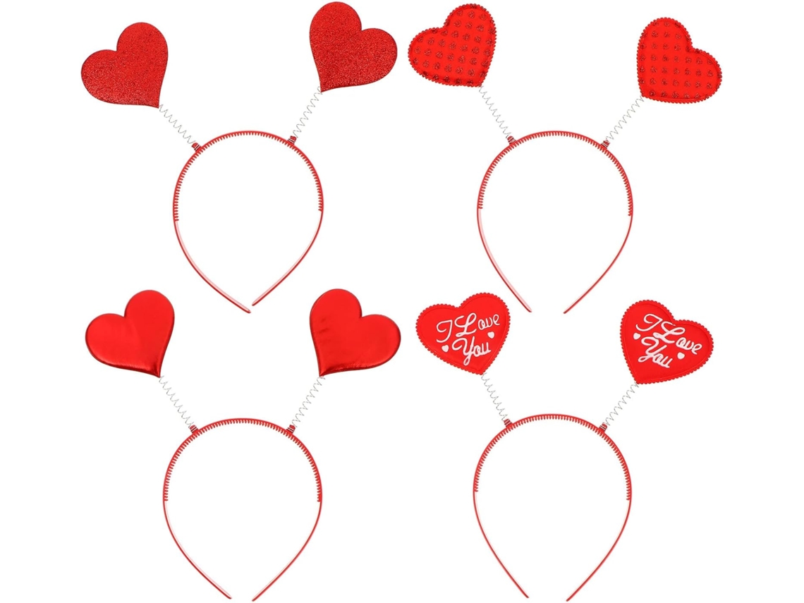 Lot De 8 Serrage, Cabezas Rouges De Cœur Accesorios Légers Para Cheveux Bandeaux De Saint