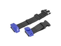 Regulador de cinturón de seguridad de coche de nailon suave ajustable para niños - Azul